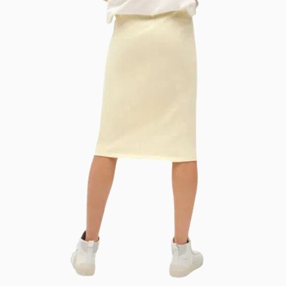 New Mango High waist Kangaroo Patch Pocket Cotton Jersey Midi Skirt - Picture 5 of 11